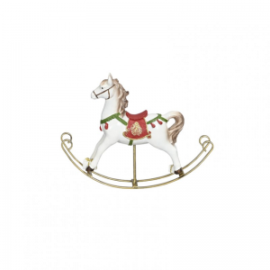 CAVALLO DONDOLO 22X5,5 H17-white/red