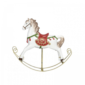 CAVALLO DONDOLO 25X7 H23-white/red