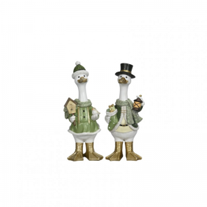 ANATRA 11X10 H25cm - green/white 2 ass.