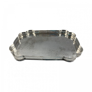 VASSOIO D36X24 CM -silver