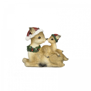 CERBIATTA C/CUCCIOLO 11X5 H9,5 cm