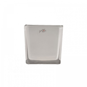 CUBO VETRO 8X8CM - bianco