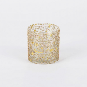 VOTIVO PORTACANDELA PERLAGE ORO D10 H10