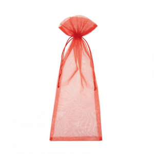 SACCH. ORGANZA 14X35 cm PZ10 - red