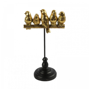 UCCELLINI POLYSTONE c/piedist.H25 - gold