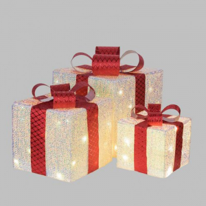 S/3 PACCHI REGALO H25/20/15 CM