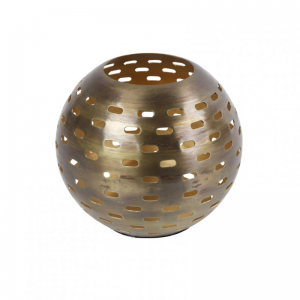 PORTACANDELA BRAD 16X16X13cm-ant. brass