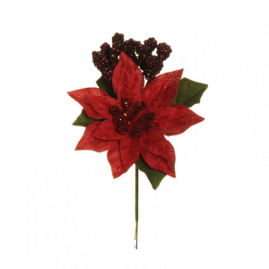 STELLA DI NATALE VELLUTO CM 16