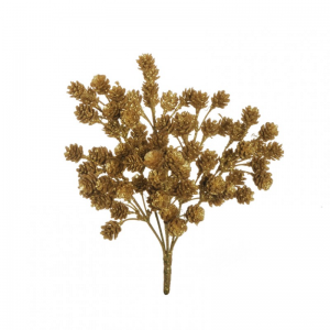BUSH PIGNE X6 H29cm FN -glitter gold
