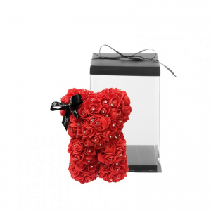 ORSO ROSE IN BOX CM 25 - red