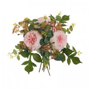 ROSE/EUCALIPTO BUSH H33 BU - pink*