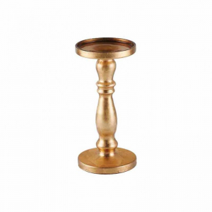 CANDELABRO VETRO D13 H19 CM-cappuccino