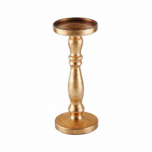 CANDELABRO VETRO D13 H27 CM-cappuccino