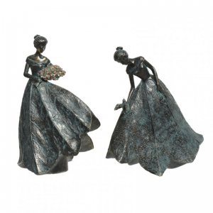 DONNA RESINA 14,5X9XH20 cm 2 ass.