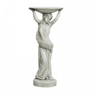 STATUA DONNA RESINA 33,5X33,5XH75,5 cm