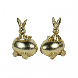 LEPRE C/UOVO POLIRES.11X8,5 H15 2ASS.