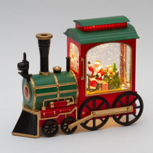 LOCOMOTIVA GLITTER LED 26cm - verde/ross