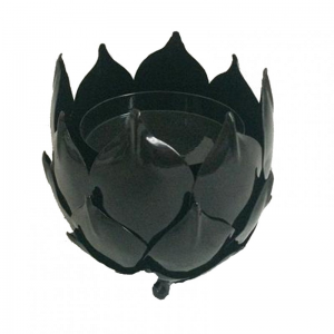 CARCIOFO NERO PORTACANDELA CM 17