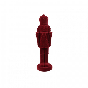 SCHIACCIANOCI VELLUTO 15X15 H52cm - red