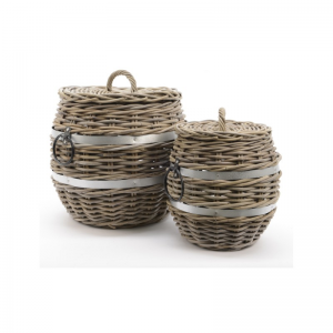 CESTO RATTAN C/ZINCO GRANDE