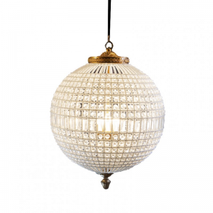 LAMPADARIO CRIST. beaded D64 H86 brass a