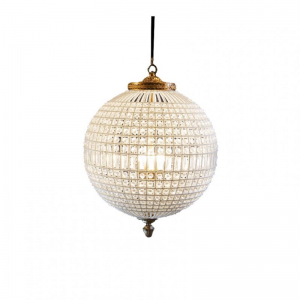 LAMPADARIO CRIST. beaded D51 H74 brass a