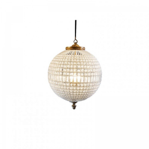 LAMPADARIO CRIST. beaded D41 H58 brass a