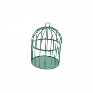 GABBIA METALLO D17 H25 cm - blue