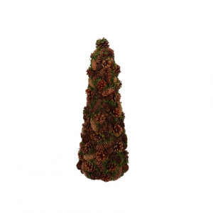 ALBERO CONO PIGNE NATURALI 25X25 H60 cm