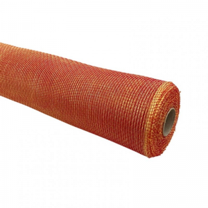 DECOFLOWERS 54CM X 9,1MT -rosso/oro