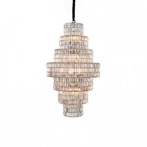 LAMPADARIO CRIST D83 H151 -ant.bronze