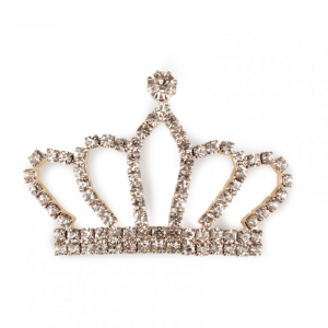 CORONA C/STRASS MET.4,4xH5CM gold - 6pz.