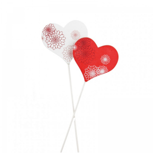 PICK CUORE LEGNO 26cm 24pz