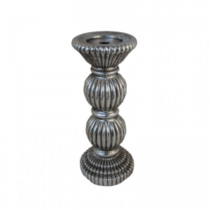 CANDELABRO BALLS h 37 cm - silver