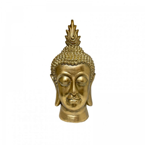 TESTA BUDDHA RESINA D28 H53 CM - gold