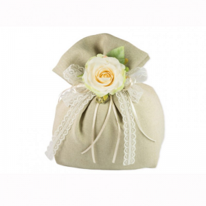 SACCHETTO SHABBY 32X23cm - beige