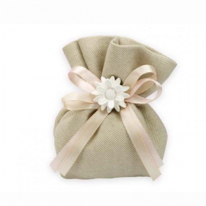 SACCHETTO SHABBY 8X11CM pz10-beig -sc50%