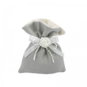 SACCHETTO COTONE 10X14 CM pz10 -grigio