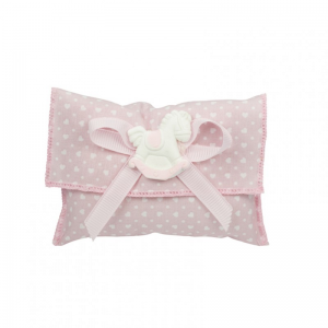 BUSTINA CUORE/POIS 12X7.5 CM PZ 10-rosa