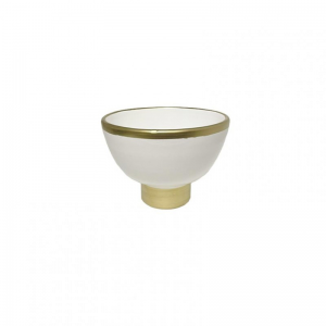 COPPETTA terrac D12,5 H8,5 CM-bianco/oro