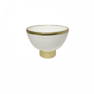 COPPETTA terrac D16 H10,5 CM -bianco/oro