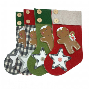 CALZA BEFANA ANNA FELTRO 4 COL. H40 CM