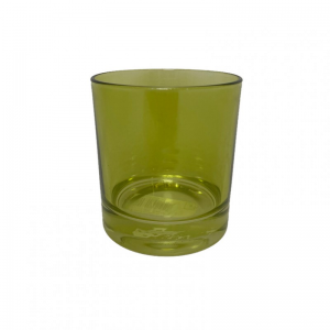 CILINDRO VETRO D9 H9 cm - verde oliva