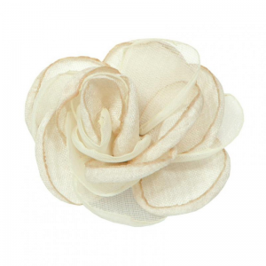 ROSELLINA ORGANZA 6 cm PZ 6 - cream