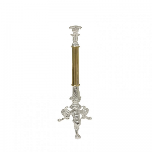 CANDELABRO OTTONE H48 brass/silver