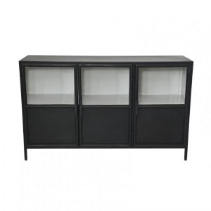 MOBILE CREDENZA BRONX 140X40 H85 - black