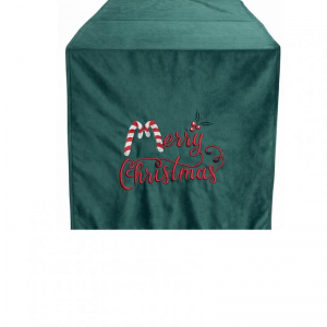 RUNNER MERRY XMAS 150X40 VELLUTO - verde