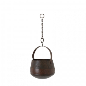 VASO MET.da app.17X17XH12cm -c/catena