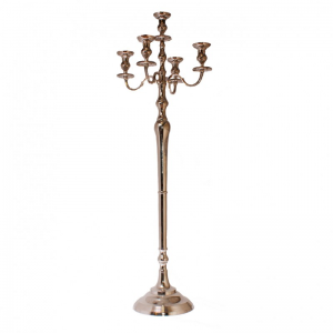 CANDELABRO NICKEL H150 CM -5fuochi