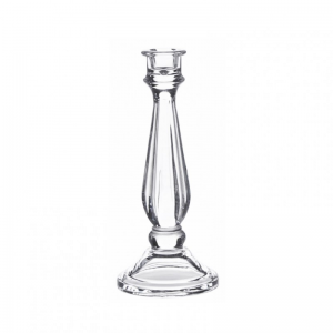 CANDELABRO VETRO D10 H23 -trasparente